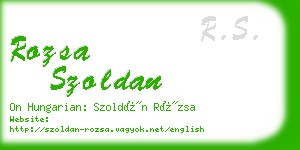 rozsa szoldan business card